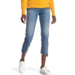 BLANK NYC Women's Denim Maddison Crop Stagger Hem Straight Leg Jeans Size 29 NWT